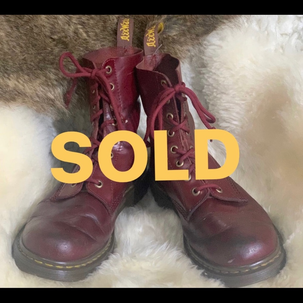 SOLD:   Dr Martens burgundy boots
